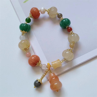 天然石圆珠 杂石野石散珠DIY饰品配件手串手工串珠材料半成品现货详情3