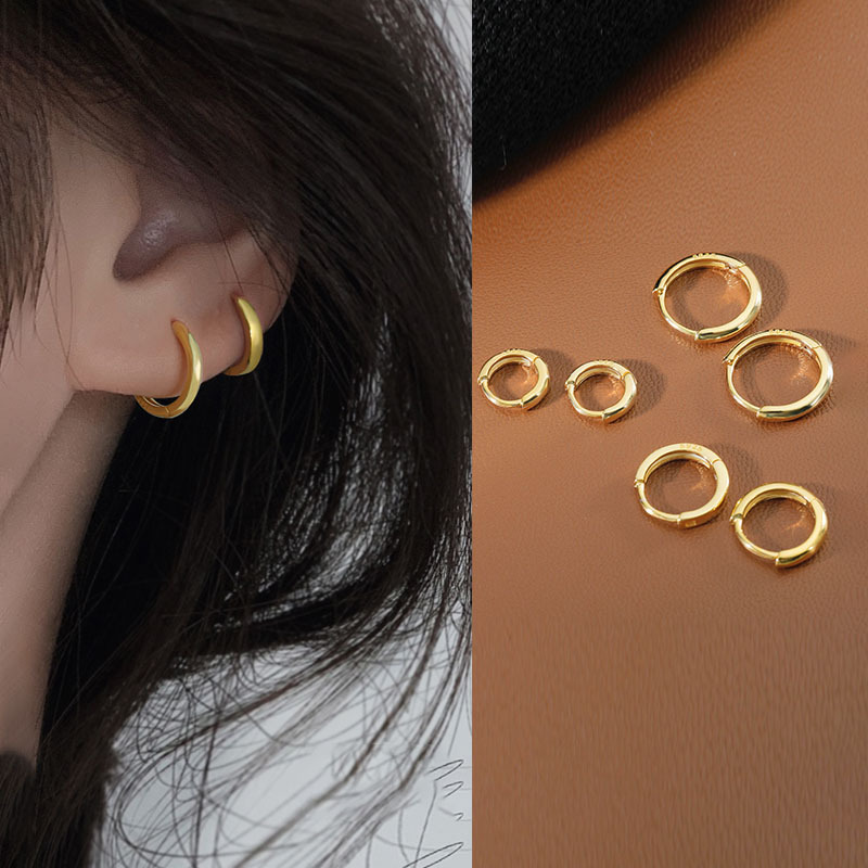 s925 silver ear buckles wholesale, feminine Korean earrings, 2023 new trendy ear bone nails, ear bone rings, trendy pic 9