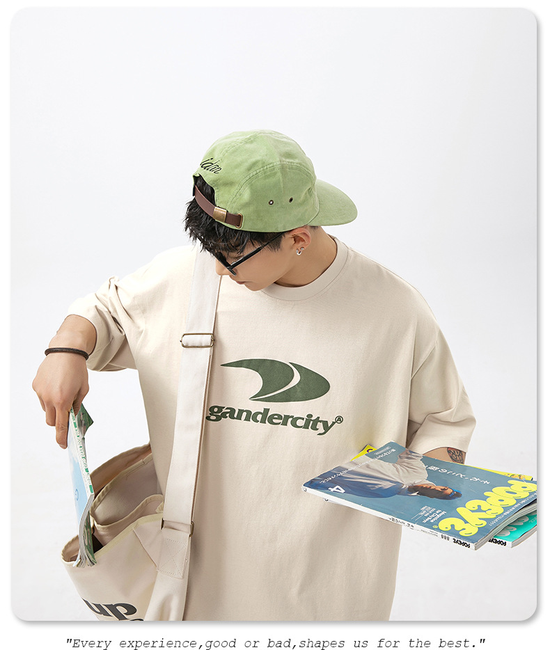 韩路男装 潮牌印花宽松短袖T恤男女夏季新款纯棉情侣美式复古体恤详情17