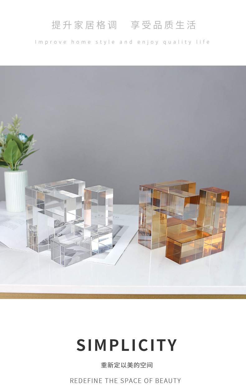 Cametti creative crystal ornaments, modern light luxury home soft furnishings, living room, TV cabinet, study decoration handicrafts pic 27