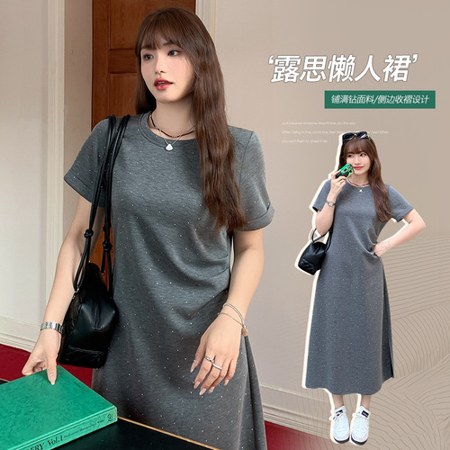 Light French style shoulder polka dot mesh patchwork top for plump girls, large size, slimming, versatile short-sleeved shirt 65378 pic 17