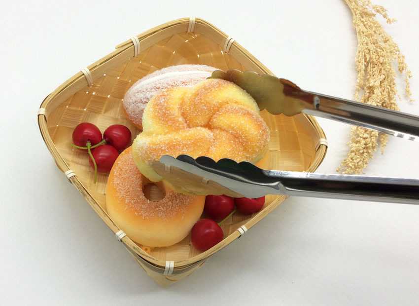 Bread tongs, stainless steel plum blossom bread food tongs, tableware food tongs, steak barbecue tongs pic 4