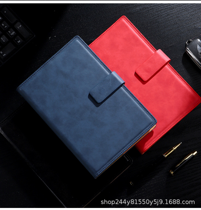 Business notebook office a5 square buckle magnetic buckle notepad paperback B5 gift box wholesale, can print diaries and meeting minutes pic 16