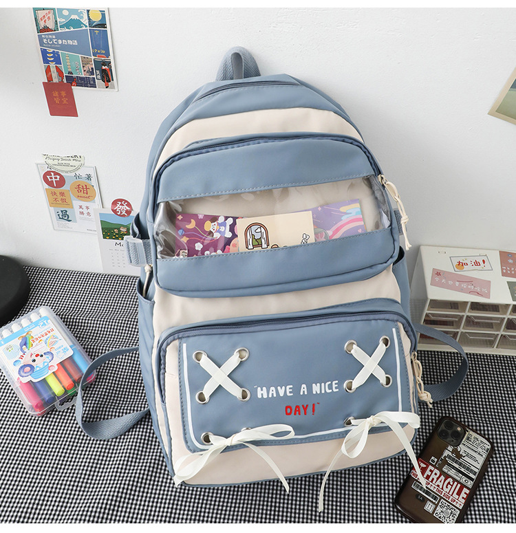 New student schoolbag, Japanese-style cute and fresh girl backpack, large capacity for junior high school students, trendy backpack for primary school boys pic 26