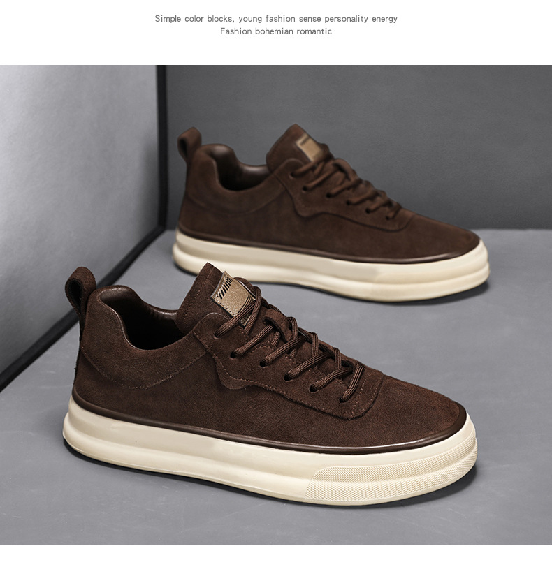男鞋2024新款秋季复古休闲工作上班鞋子韩版百搭男士运动板鞋大码详情23