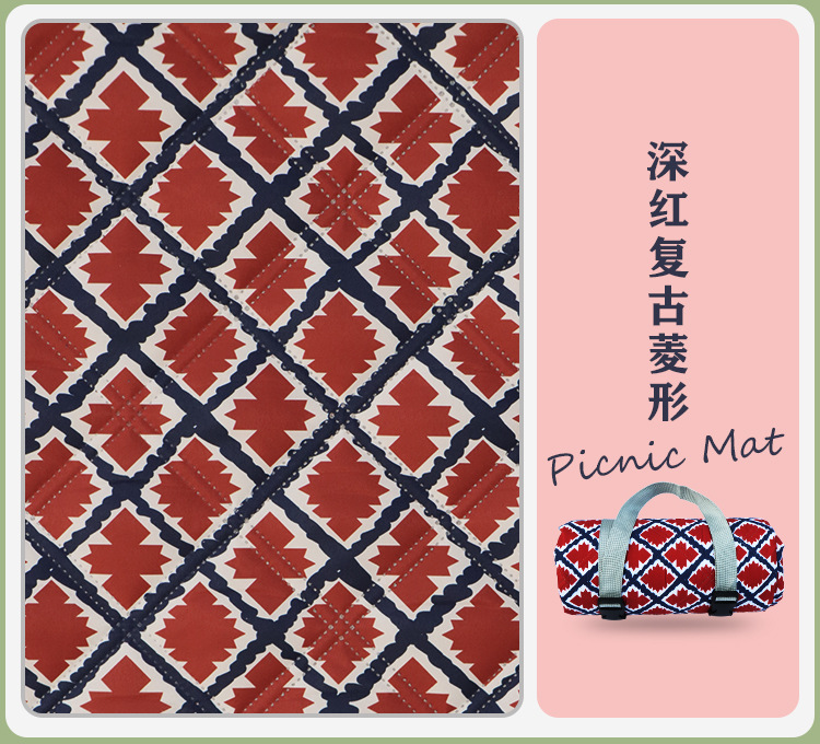 复古民族风印花野餐垫户外野餐草坪防滑垫踏春露营野餐布帐篷地垫详情7