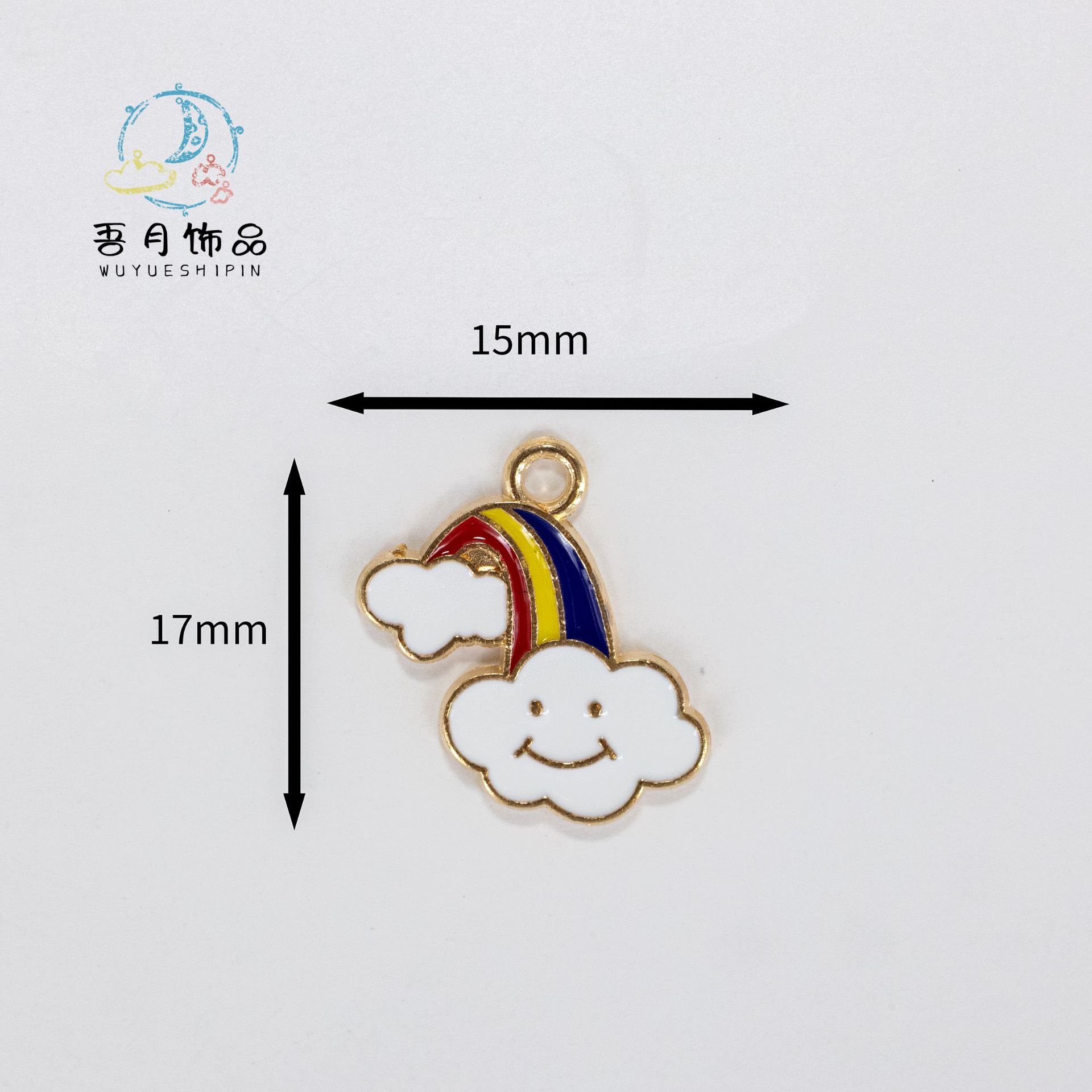 彩虹滴油合金饰品配件项链手链耳环耳饰手工diy材料义乌批发厂家详情8