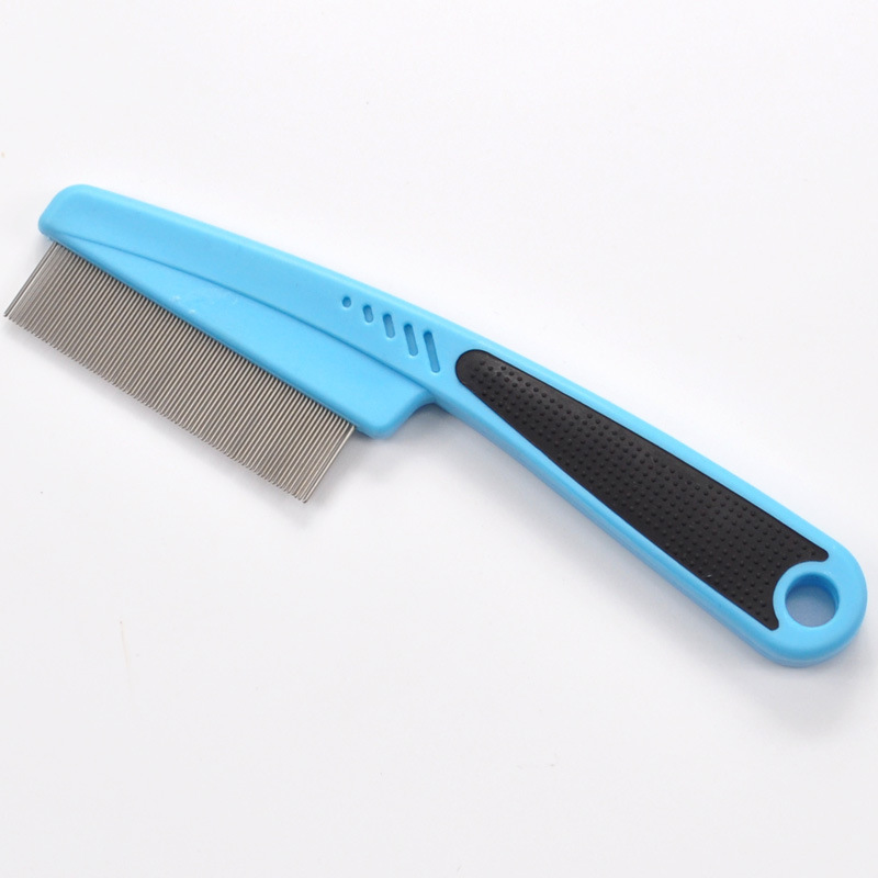 Pet dog flea comb, fine-toothed stainless steel needle flea removal comb, dog lice catch pic 8