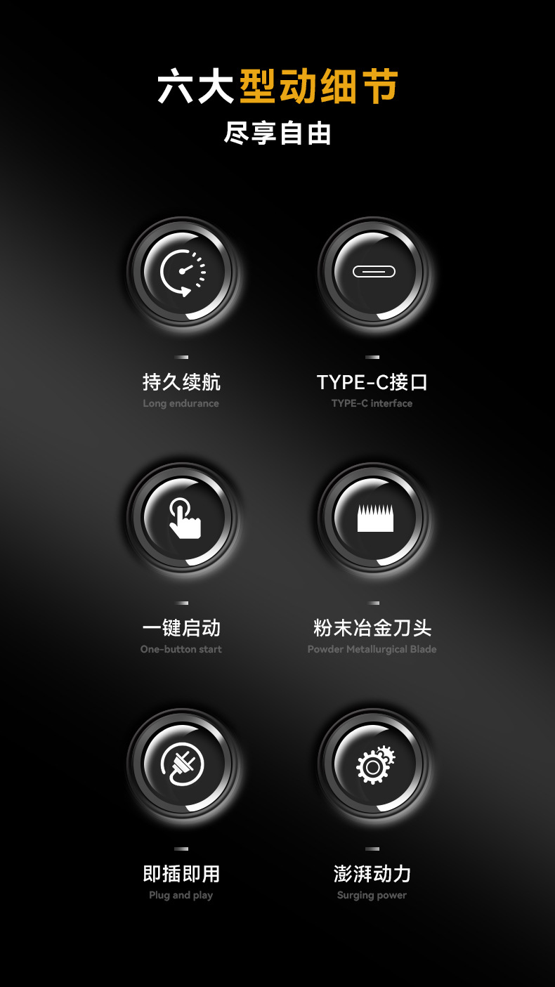 科美/KEMEI新款粉末冶金刀头电推子理发剪可调节专业电推剪理发器KM-1826详情2