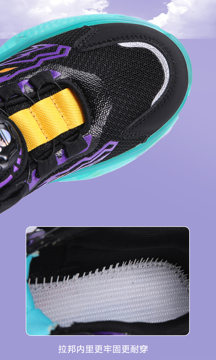 国潮中国风布鞋男童篮球鞋2024夏季新款网面儿童鞋子男孩跑步运动鞋大童透气网鞋详情11
