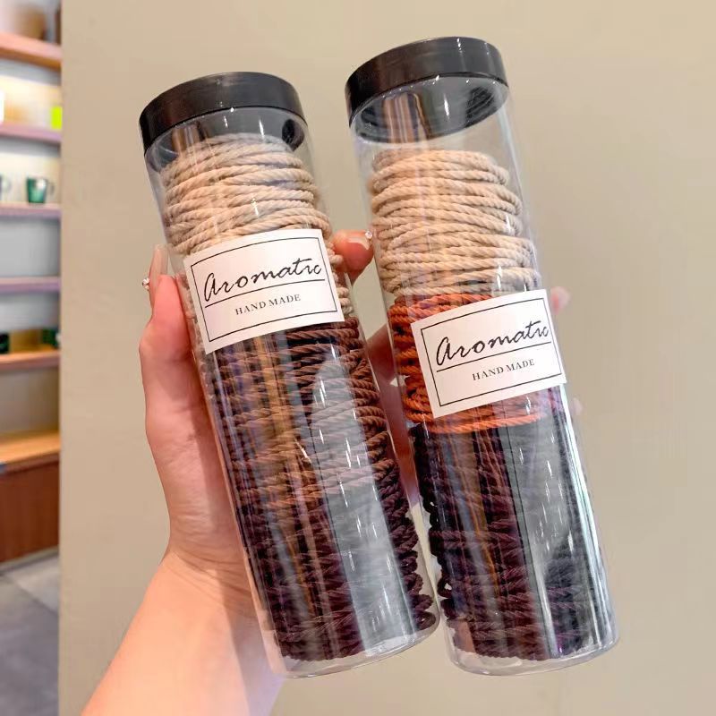 Black high-elasticity and durable rubber band female Korean-style simple and elegant hair tie, headband, high ponytail leather case and hair accessory pic 2