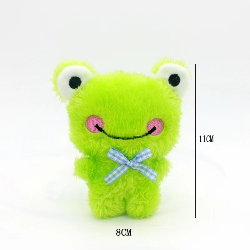 呆萌可爱卡通青蛙兔子小熊毛绒公仔钥匙圈女生包包挂件抓机娃娃详情5