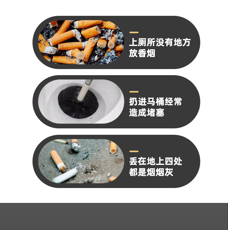 创意挂壁台面式马桶烟灰缸厕所客厅带盖高烟缸防烟灰赠品礼品浴室详情4