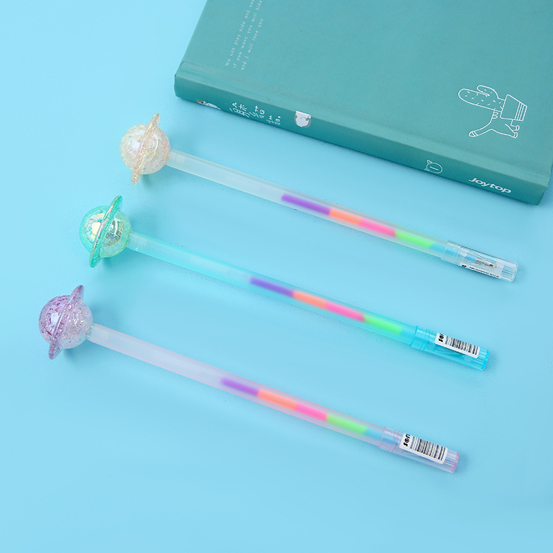 Wholesale of new creative stationery, rotating planet-shaped gel pens, and student quick-drying writing pens pic 6
