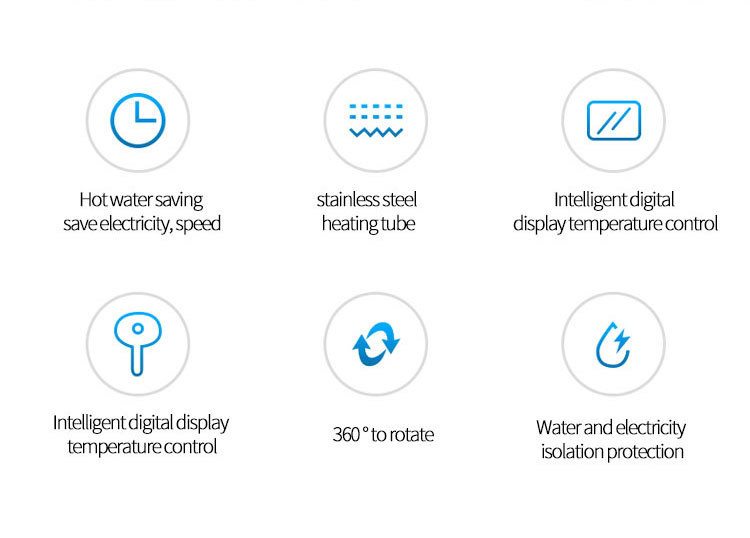 Household kitchen vegetable washing instant hot water faucet, quick heating, unique display, cold and hot dual-purpose, energy-saving electric hot water faucet pic 34