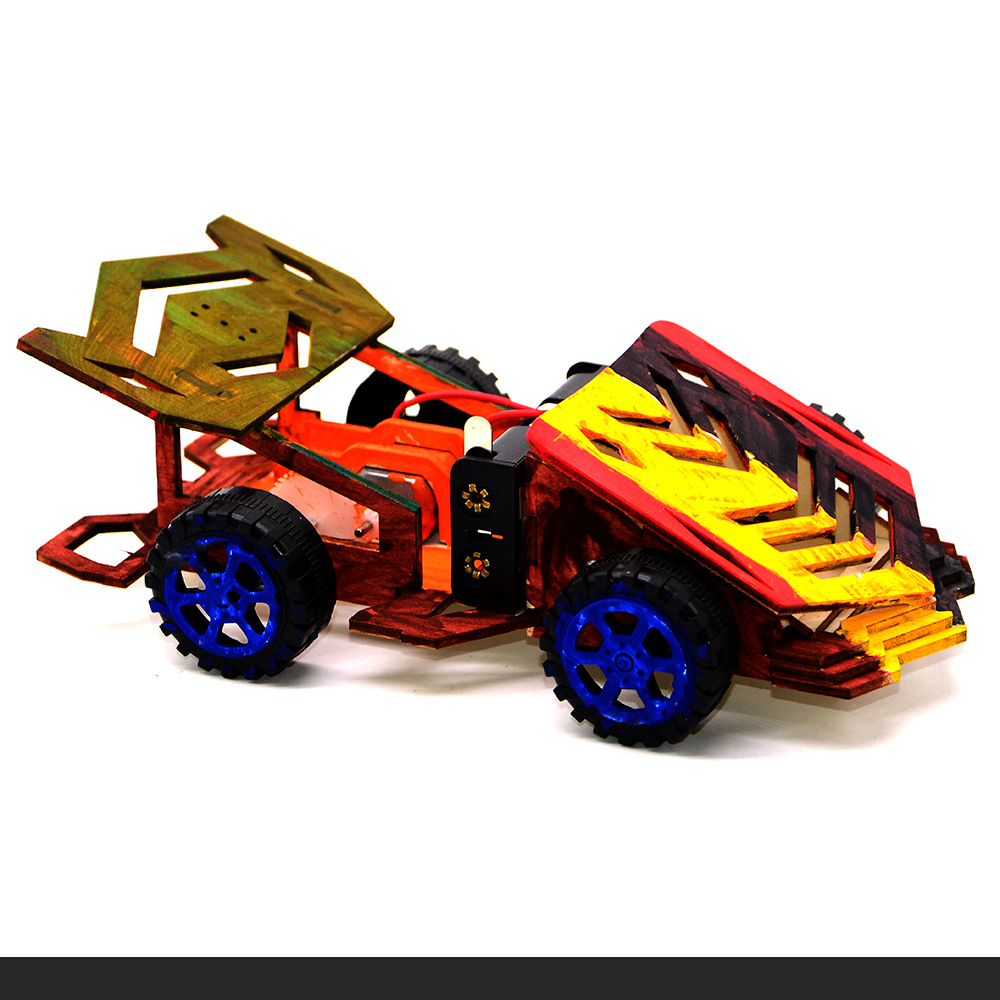 DIY tech gadgets for children and primary school students, experimental manual assembly, electric graffiti racing toys pic 7