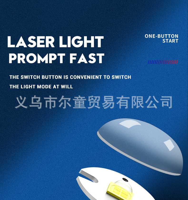 New white laser flashlight with telescopic zoom, USB charging, power display, outdoor lighting, COB side light and strong light pic 8