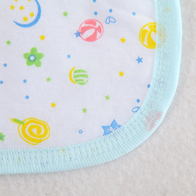 New baby absorbent bib, semi-circular tie, cartoon multi-color bib, double-layer pure cotton saliva wipes pic 9