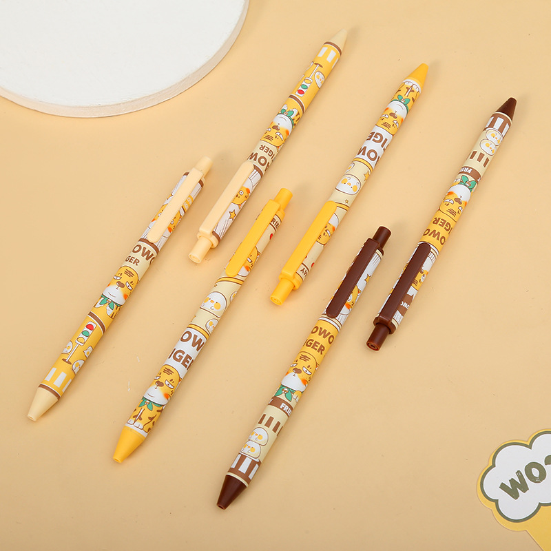 中帆ZF2681插画师联名款AOWO虎阿五低重心st头刷题笔按动中性笔详情2