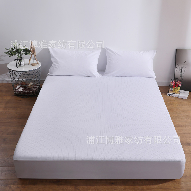 Cross-border Amazon supplies waterproof and urine-proof care bed caps with striped brushed solid color and simple style. Wholesale from the manufacturer pic 15