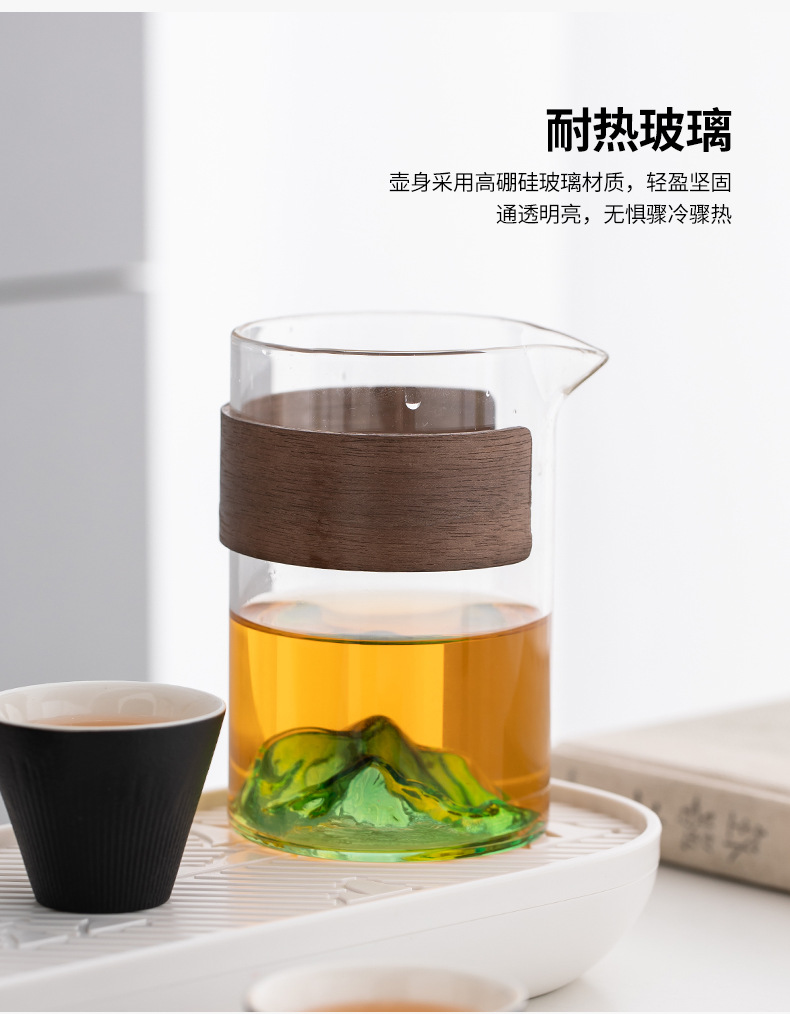 Travel tea set, business gift wholesale, glass outdoor one pot and four cups, ceramic quick customer cup, customized logo pic 15