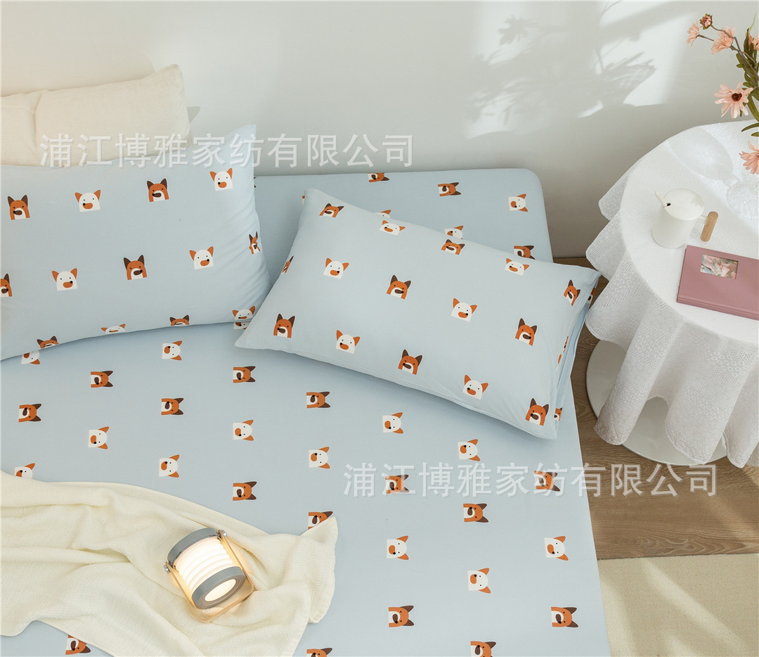 The manufacturer supplies wholesale summer bed sheets, bed covers, single pieces, mattress protection covers, three-piece sets, and washable covers pic 15