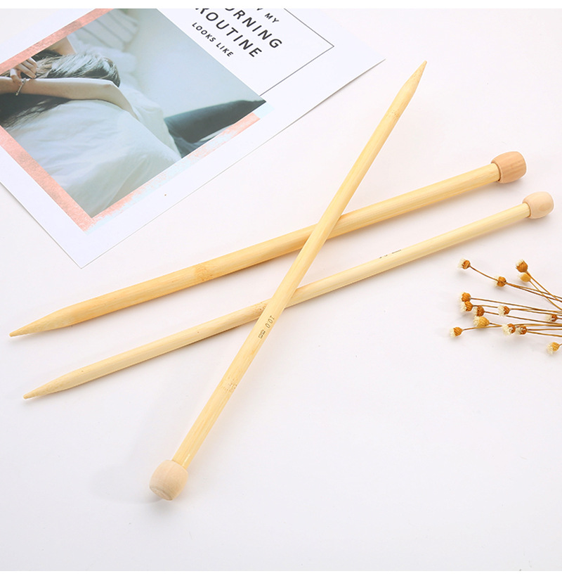 厂家直销原色竹针 编织工具毛衣针 毛线针 天然环保单头竹针 批发详情22
