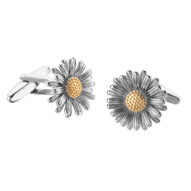 帧萌袖扣高品质纯铜玫瑰花四叶草积木纽扣商务男法式衬衫袖扣袖钉详情16