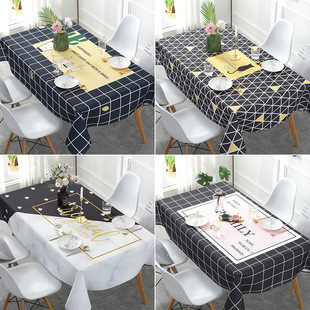 桌布防水防烫茶几垫北欧长方形印花餐桌布台布ins风盖布详情11