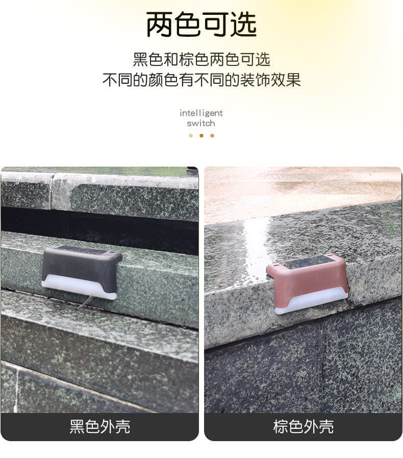 Cross-border solar 1LED fence light, outdoor waterproof garden railing light, step light, courtyard decorative guiding light pic 32