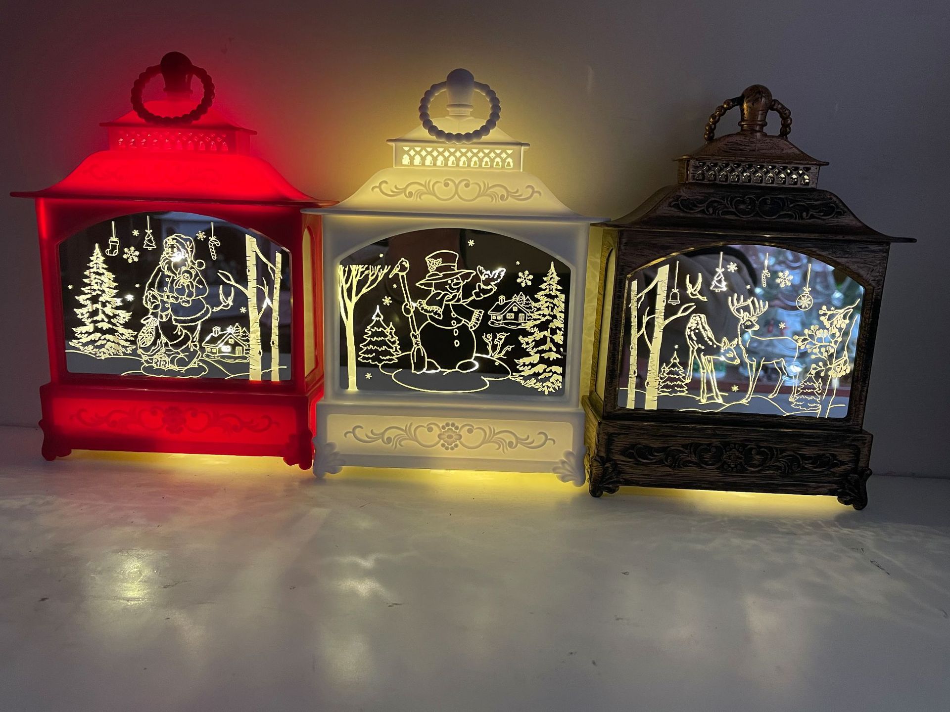 中型万圣节发光摆件道具风灯扁风灯油灯鬼节装饰氛围道具骷髅麋鹿详情6