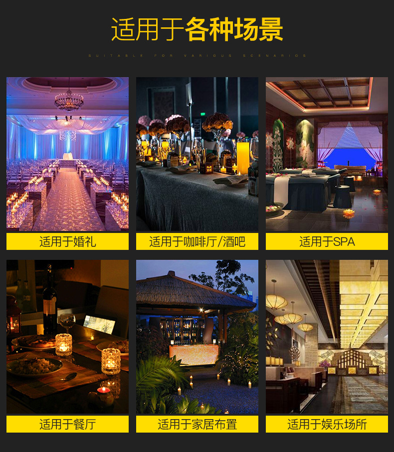 led Christmas creative gifts, plastic candlelight dinner, electronic candles, false flame offering Buddha lamps, simulated swinging candles pic 133