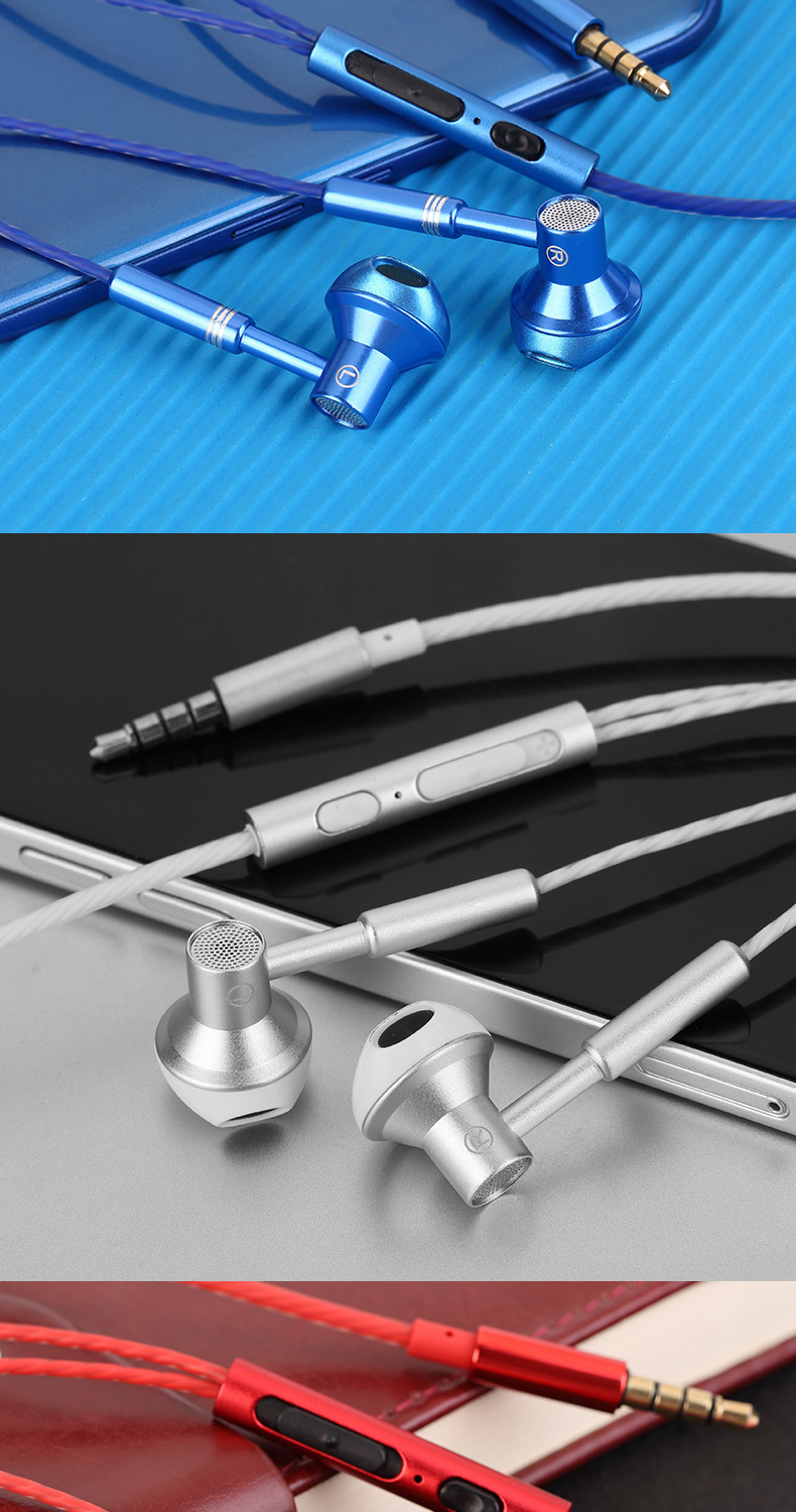 New wire-controlled wired headphones, metal headsets, semi-in-ear headphones, and low-frequency mobile phone earbuds are in stock and available for wholesale pic 29