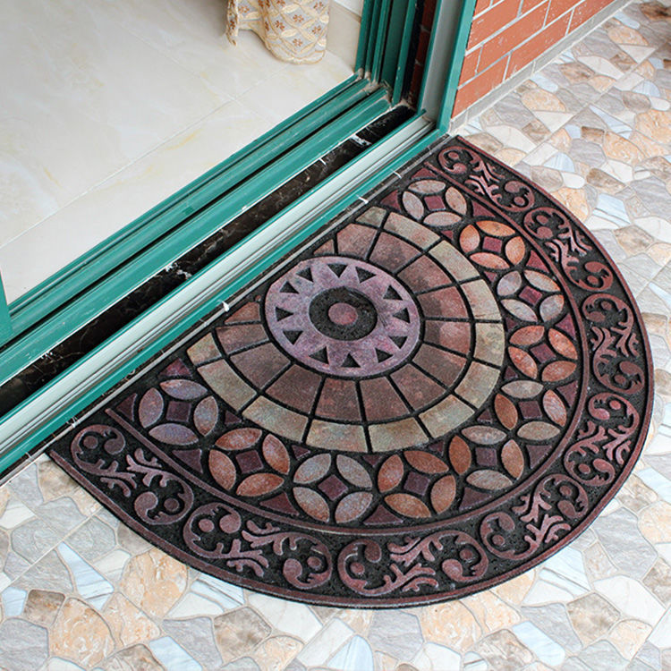 欧式大门口地垫入户门垫半圆形室外门外橡胶塑料门前进门踩脚垫子详情6