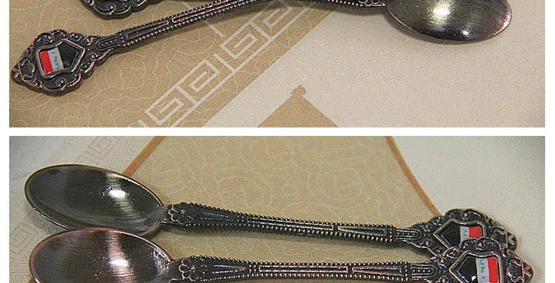 Retro flag spoon, coffee spoon, Arab-style cake spoon, halal ice cream spoon (JY48), creative tableware decoration spoon, stainless steel dessert spoon, ice cream spoon pic 5