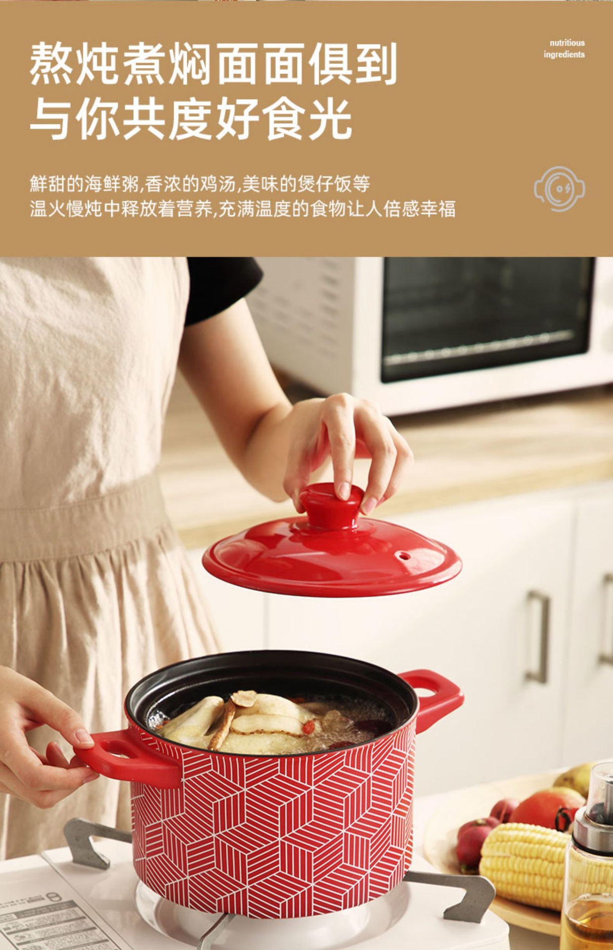 Red clay pot stew pot household gas stove special high-temperature resistant ceramic clay pot 煲仔饭 soup dry boiling pot pic 1