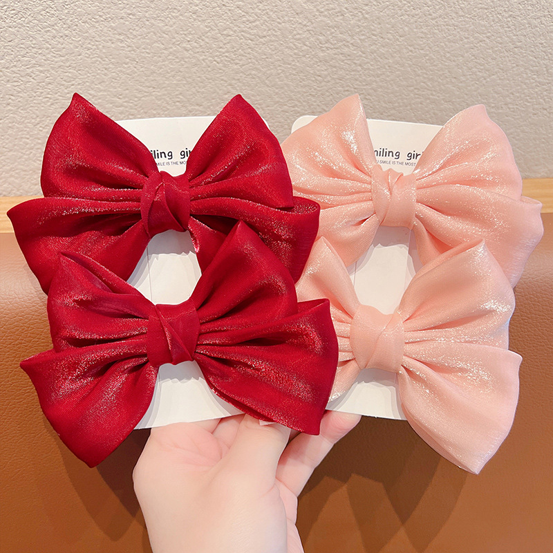 女童蝴蝶结头饰儿童发夹2023新款可爱宝宝发卡公主小女孩顶夹发饰详情12