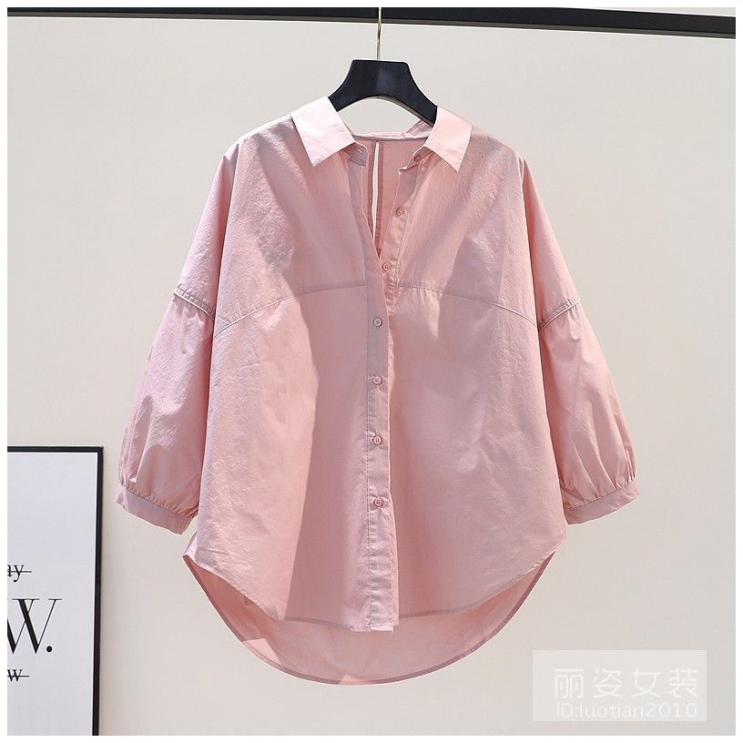 春夏秋新款新款韩版长袖小清新设计感拼接包边宽松文艺范衬衫女详情15