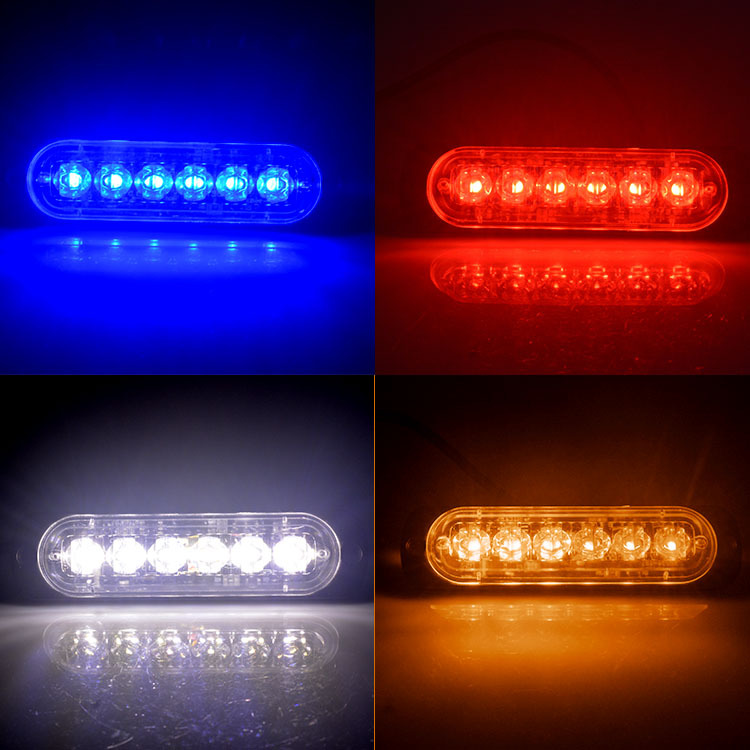 Car wireless remote control 12V one tow four red and blue grille flashing light 24LED ultra-bright high-power chassis light warning light flashing pic 8