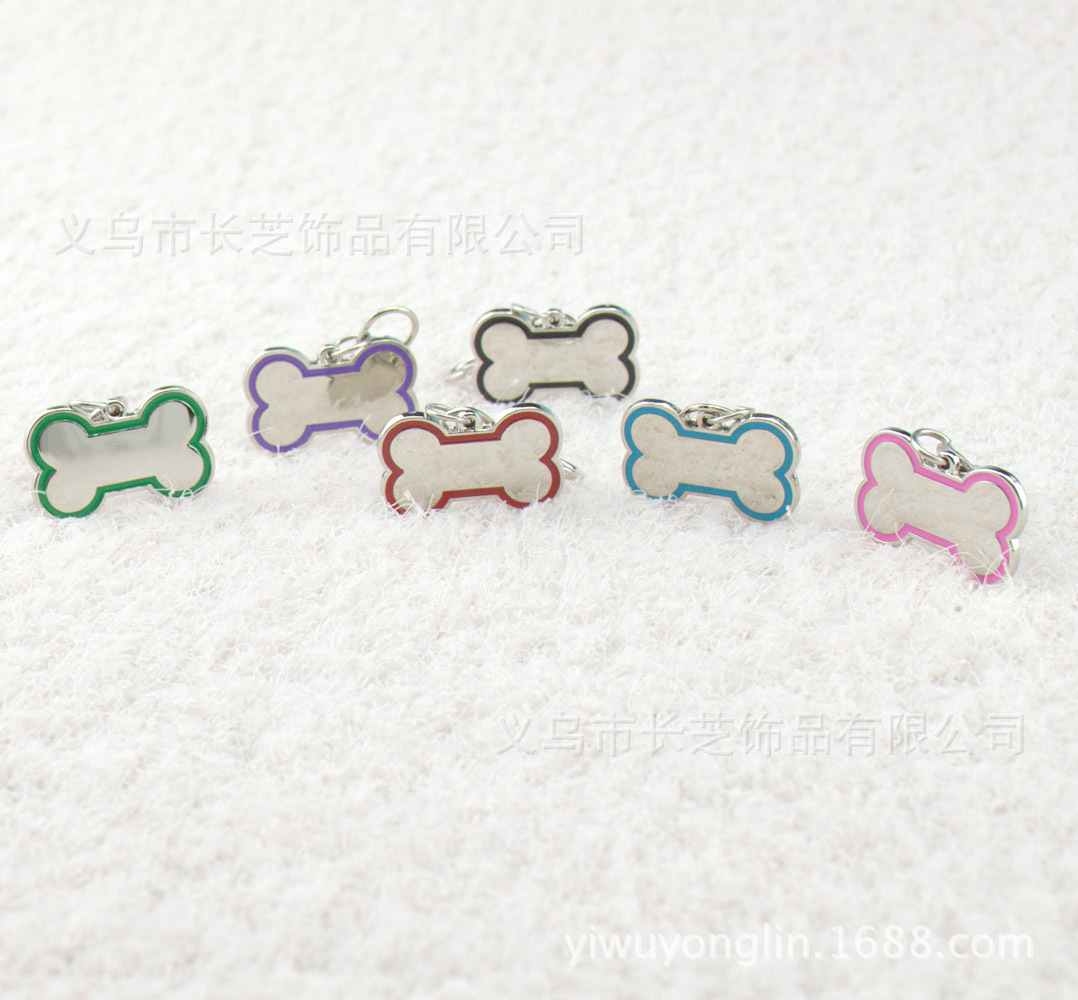 Wholesale small pet accessories, oil drip, bone identity plates, zinc alloy pet dog supplies, laser-available pic 9