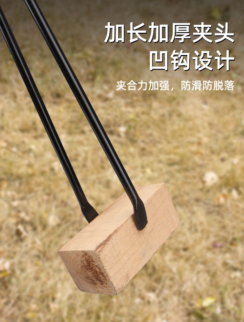 烧烤碳夹子BBQ防烫烧烤夹子木炭夹跨境热采鸭嘴火钳夹套详情5