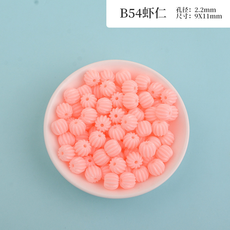New macaron-colored camellia beads perforated solid rose loose beads diy beading material resin accessories pic 19