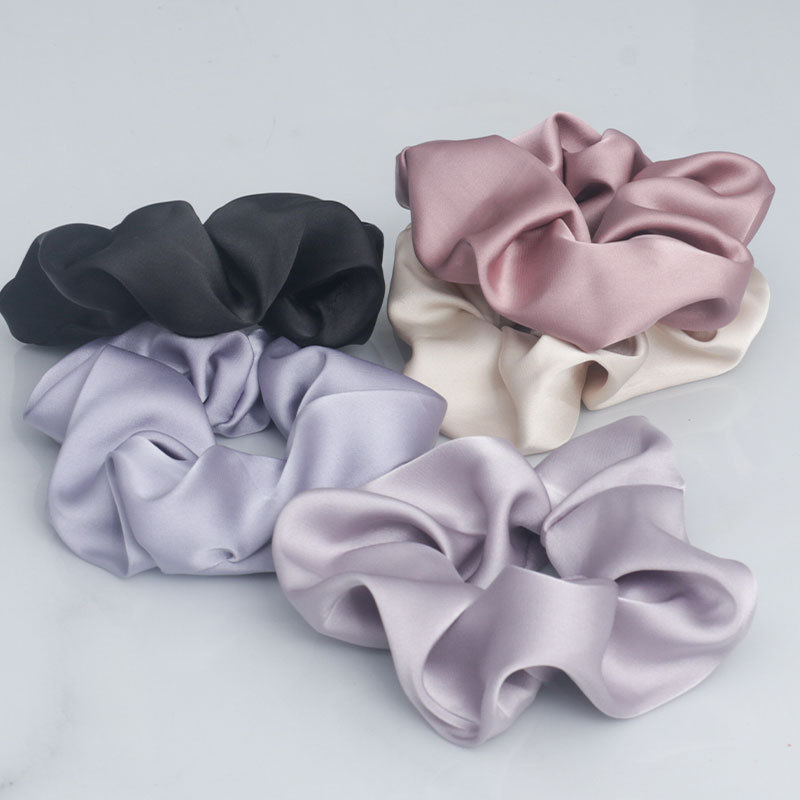 法式缎面猪大肠发圈ins韩系网红真丝女简约复古肥肠头绳可爱日系详情2