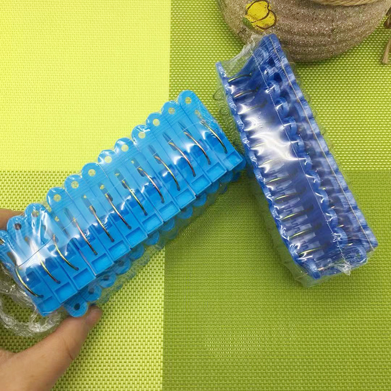 Sock drying clips, spring clips, windproof clothes drying clips, quilt drying clips, anti-slip plastic racks, 20 pieces each pic 13