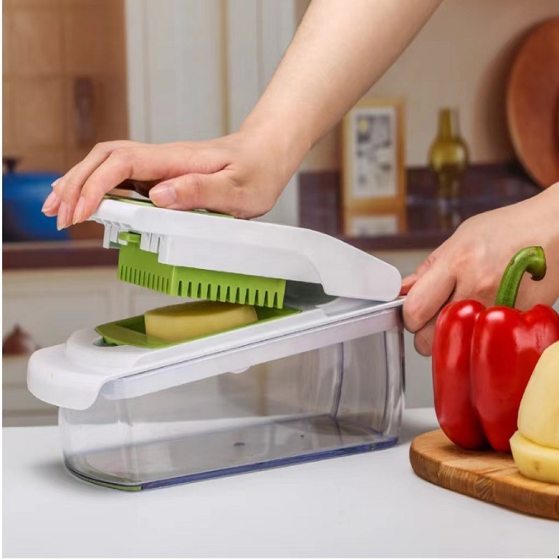 The new 18pc multi-functional vegetable slicer and shredder is selling well across borders and is available in stock pic 4