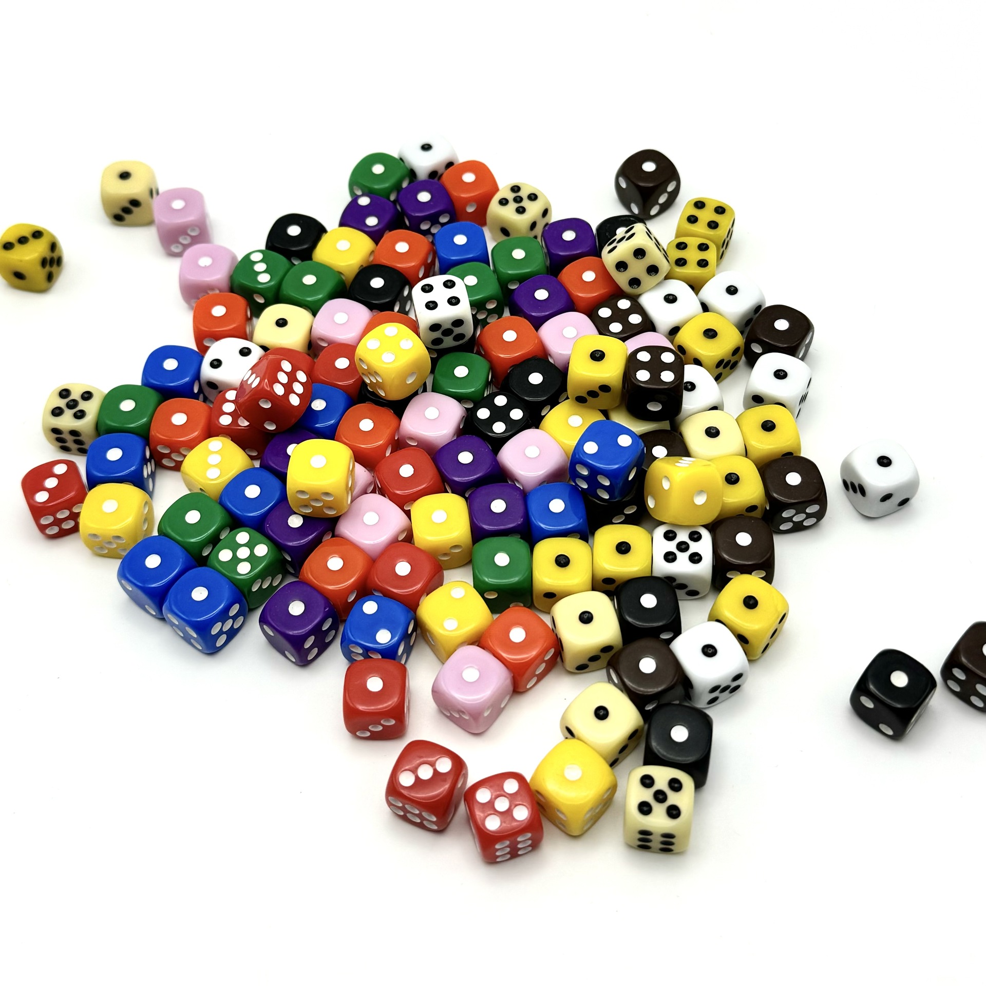 筛子12mm亚克力实色彩色骰子棋牌游戏色子热销筛子详情3