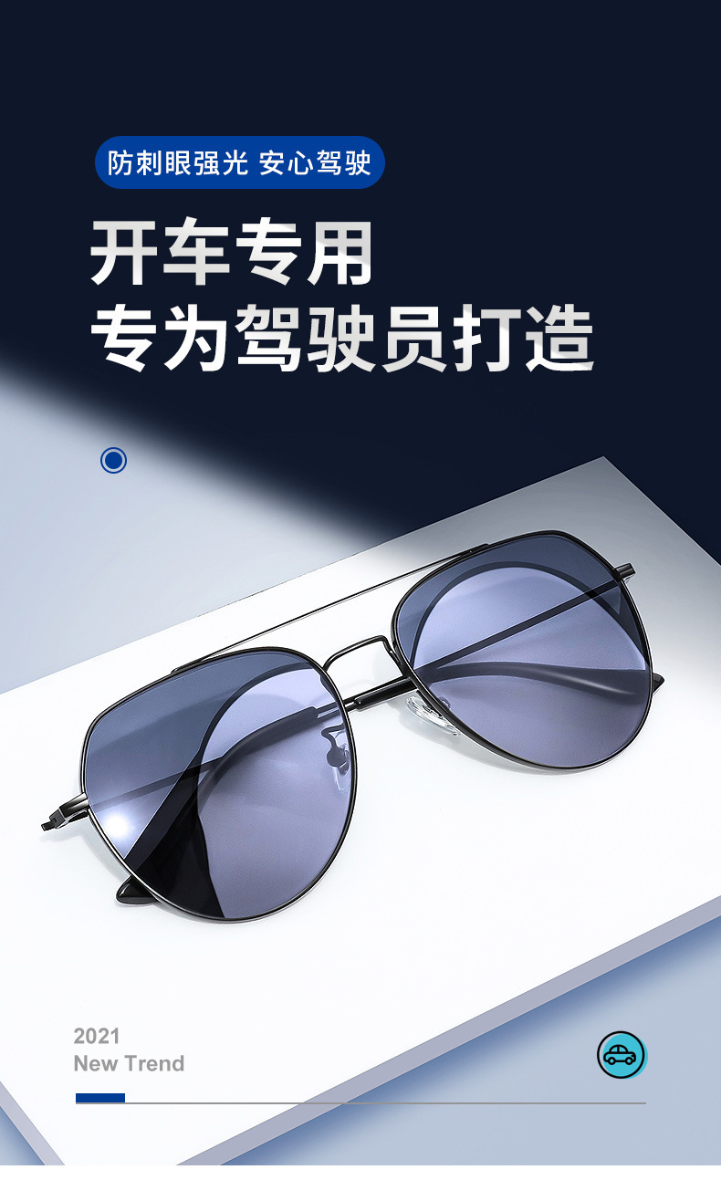 The new ultra-light sunglasses are specially designed for men driving. The gm style gradient polarizing lenses offer UV protection and can be configured with different degrees pic 1
