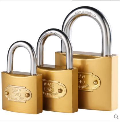Huan brand manufacturer wholesale imitation copper lock heads, Pujiang padlocks, iron padlocks, lock heads imitation copper padlocks pic 3