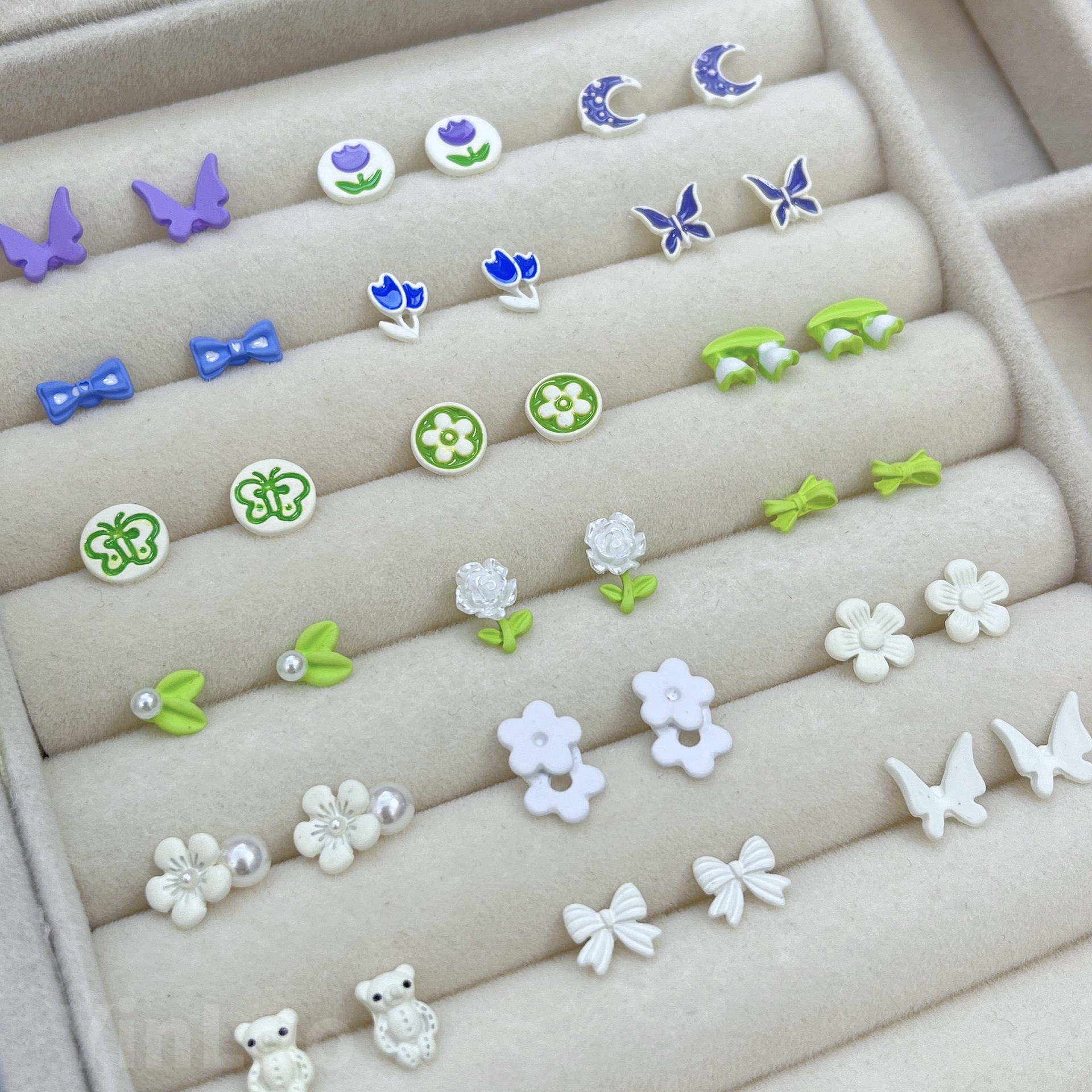 【合集一】925银针耳钉耳环女彩色甜美网红ins直播爆款耳饰批发详情1