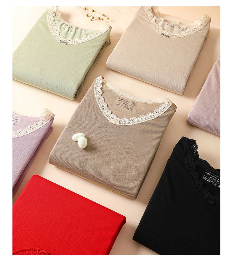 保暖内衣套装女秋冬新款长袖上衣打底衫薄款美体衣秋衣秋裤两件套详情9